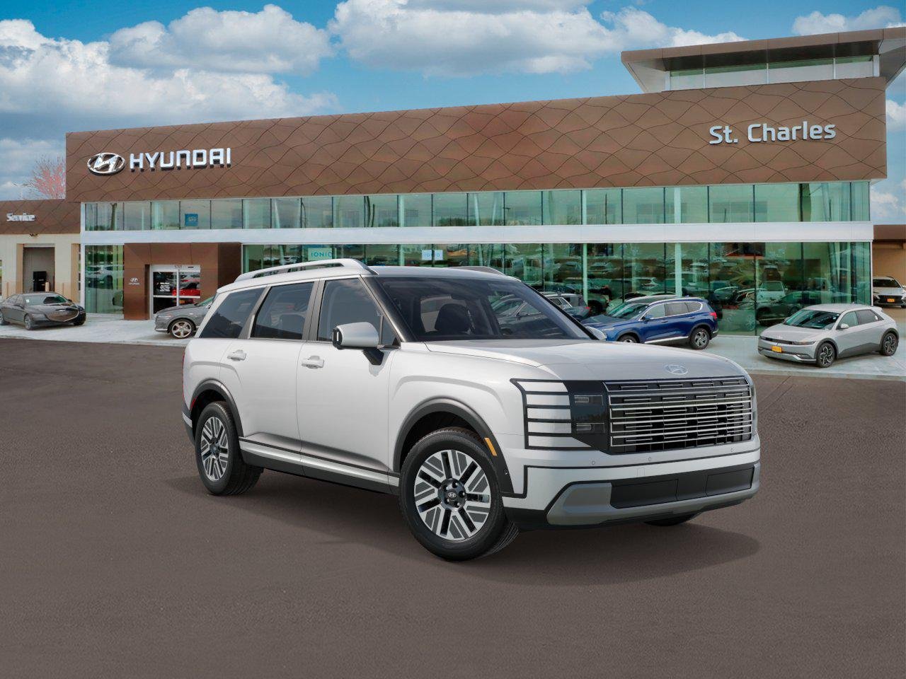 New 2026 Creamy White Pearl Hyundai Blue SEL Premium 7P image 2
