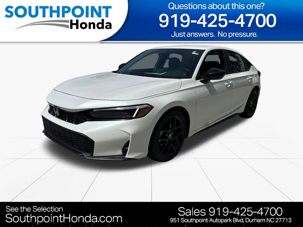 New 2026 Platinum White Pearl Honda Sport image 3