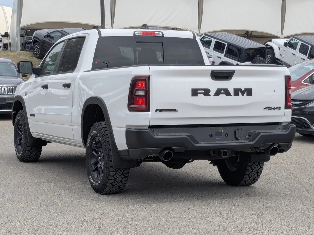 New 2026 White RAM Rebel - - 5.7L HEMI eTorque V8 - Steel Sport Hood - Trailer Brake Ctrl - Remote Start & More! image 6
