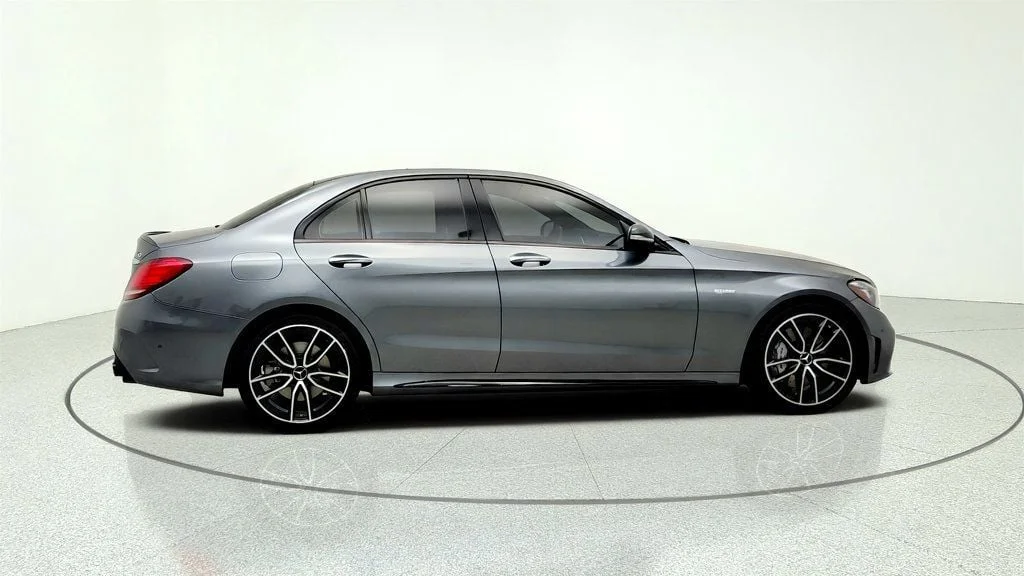 Used 2020 Selenite Grey Metallic Mercedes-Benz AMG® C 43 4MATIC Sedan w/ Perf. Exhaust, Pano Roof & Carbon Trim image 4