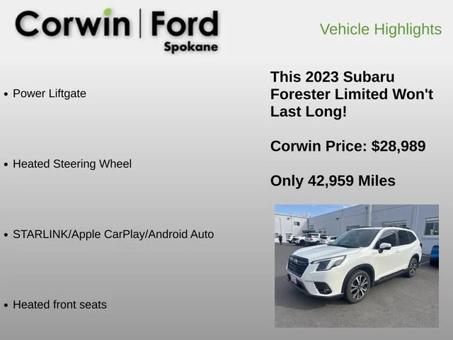 Used 2023 Crystal White Pearl Subaru Limited image 11