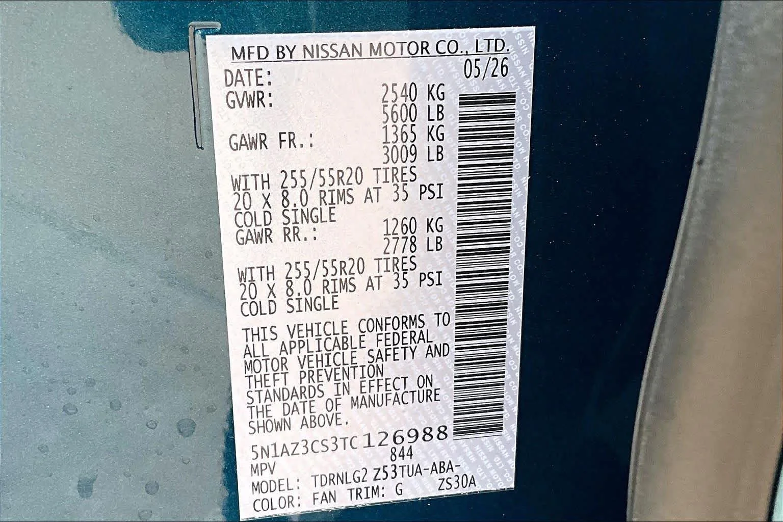 New 2026 Aurora Blue Pearl Metallic Nissan SL image 19