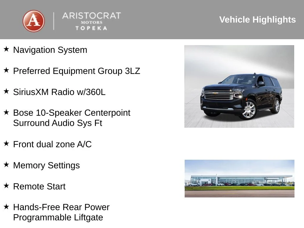 Used 2023 Chevrolet Tahoe High Country with VIN 1GNSKTKL5PR114035 for sale in Kansas City