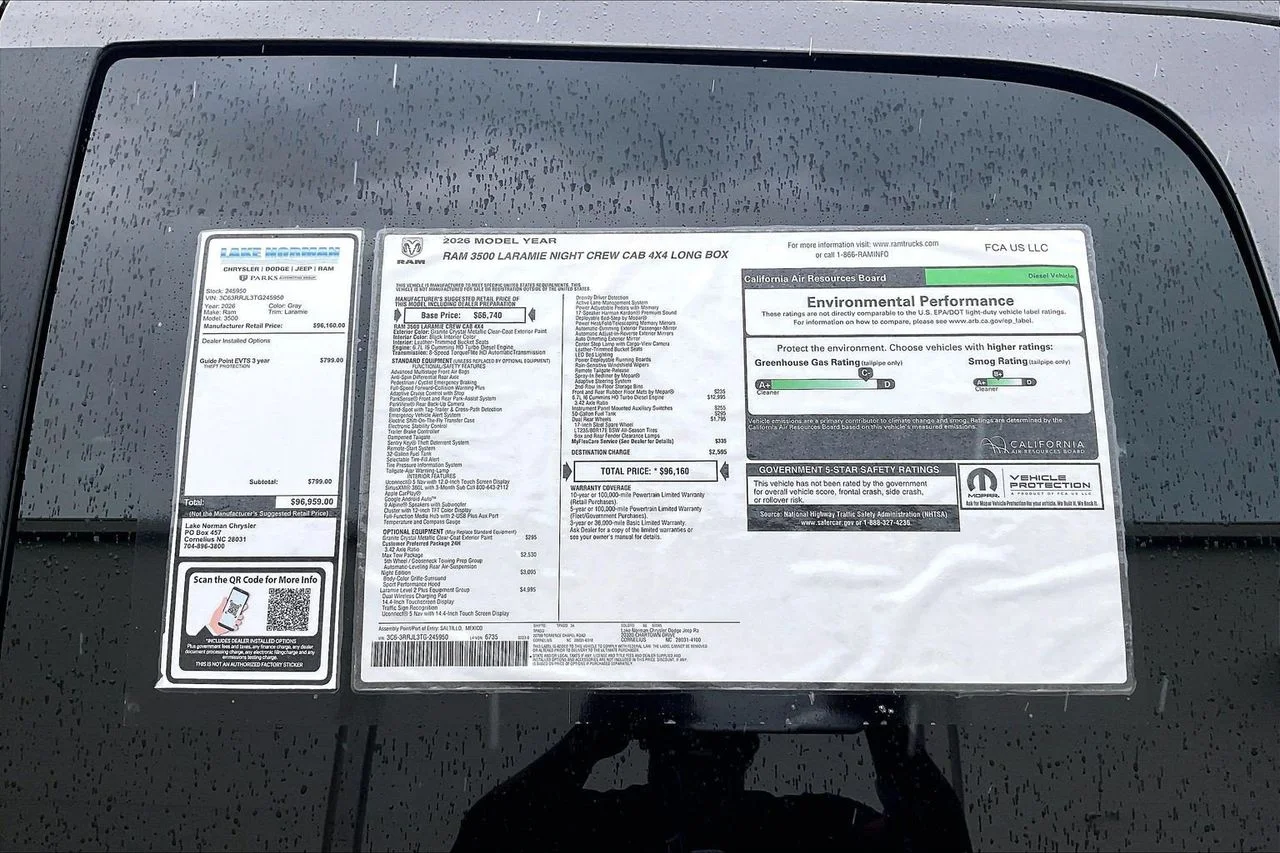 New 2026 Granite Crystal Metallic Clear-Coat Exterior Paint RAM Laramie image 35