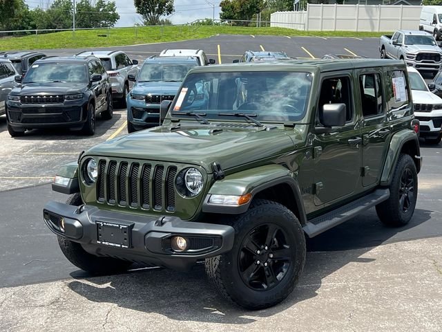 Certified 2023 Jeep Wrangler 4-Door Sahara Altitude with VIN 1C4HJXEN8PW628036 for sale in Kansas City