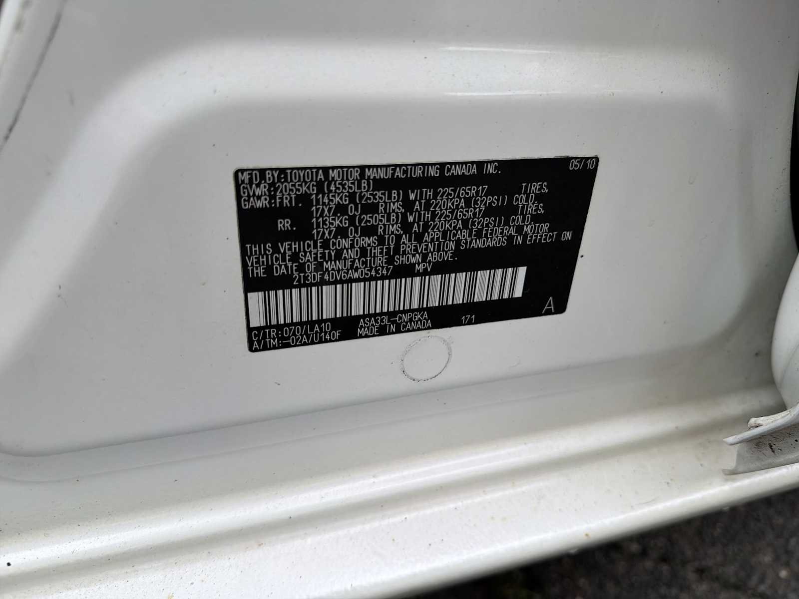 Used 2010 Blizzard Pearl Toyota Ltd image 33