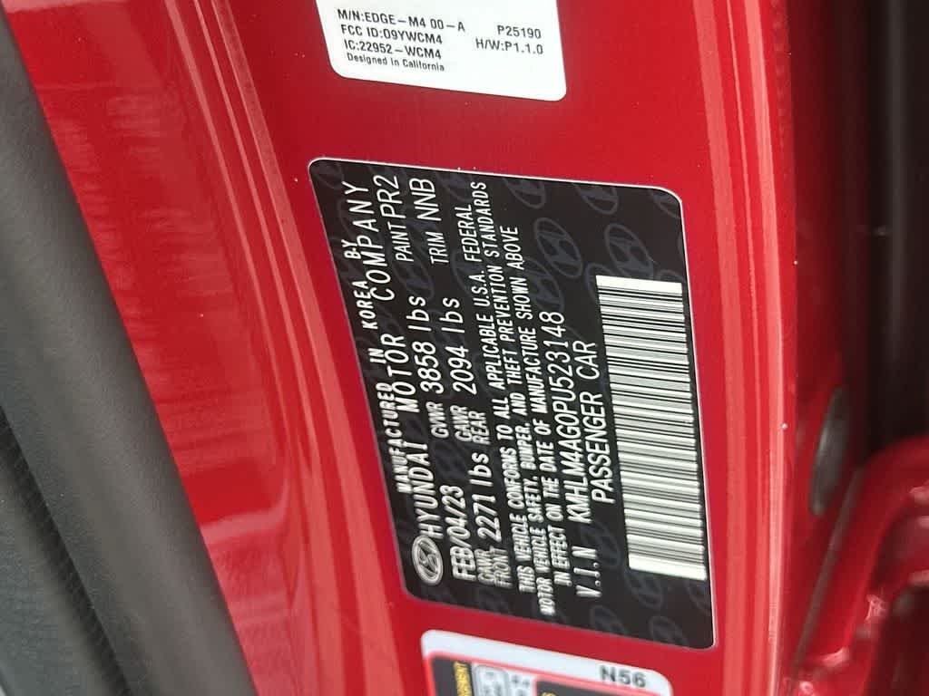 Used 2023 Scarlet Red Pearl Hyundai SEL image 29