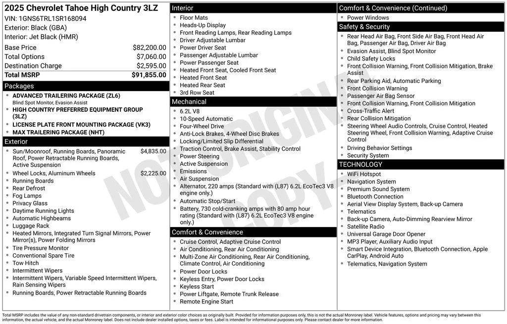 Used 2025 Black Chevrolet High Country image 4