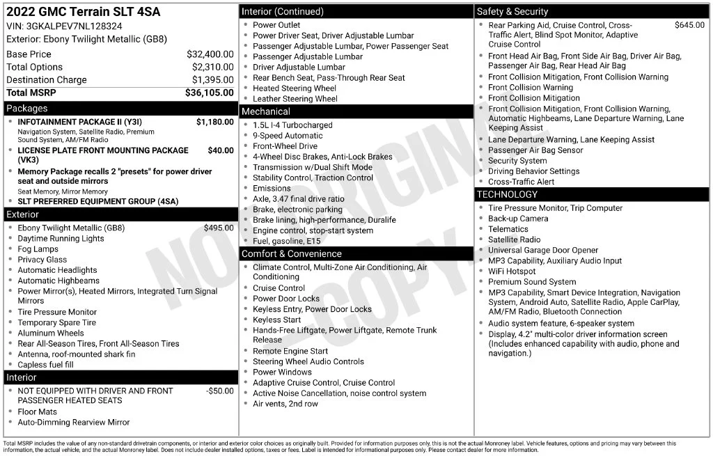 Used 2022 Black GMC SLT image 2