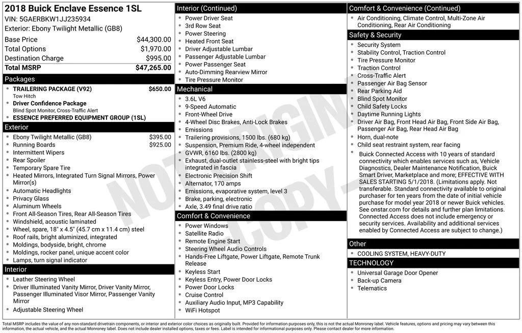 Certified Used 2018 Black Buick Essence image 5