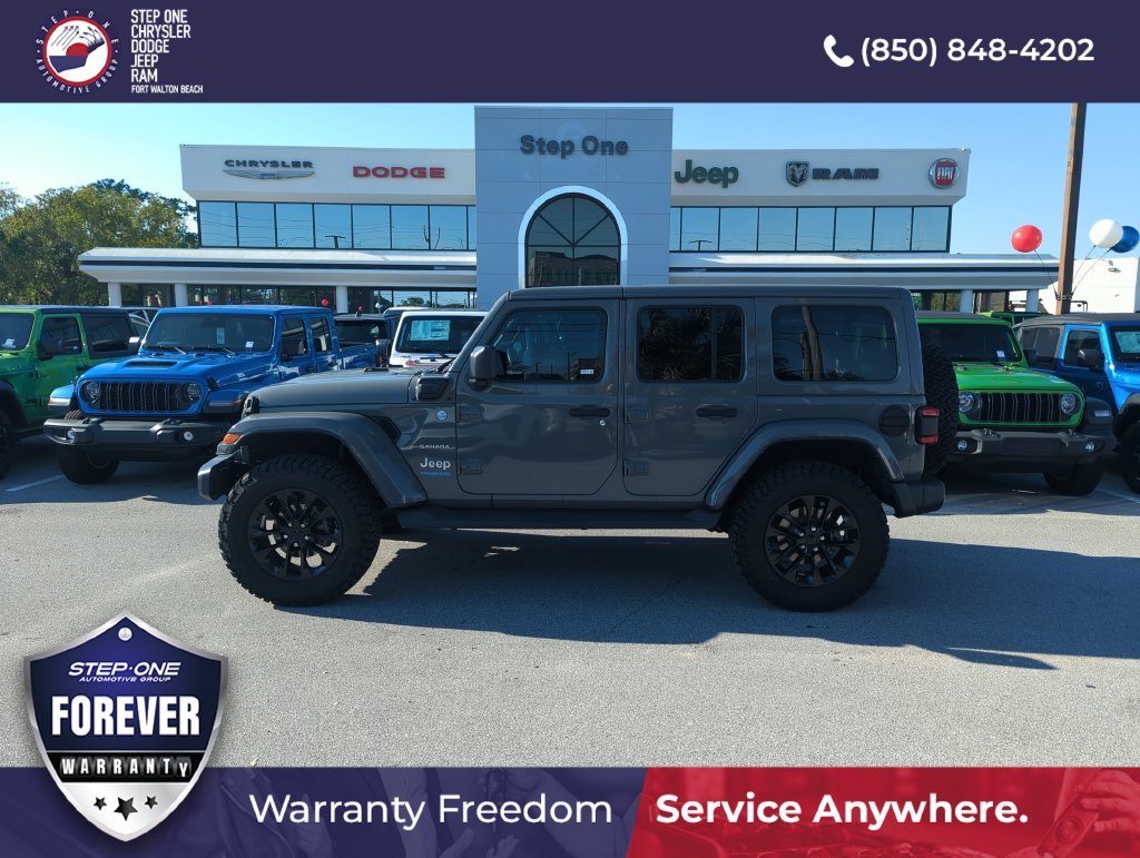 Used 2022 Gray Jeep Unlimited Sahara 4xe image 3