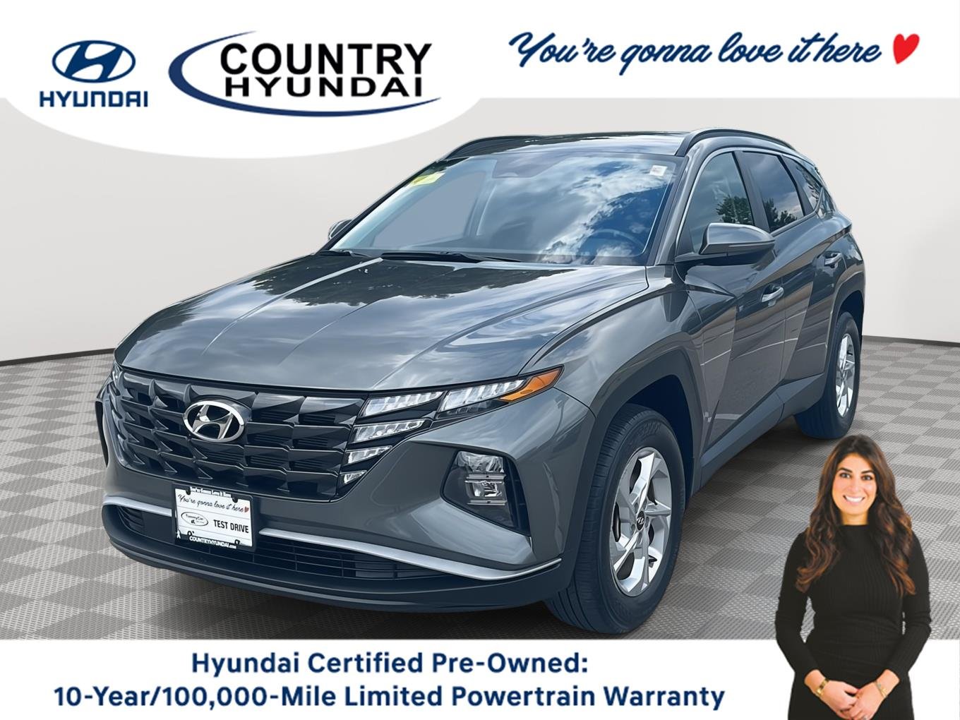 Used 2023 Amazon Gray Hyundai SEL image 1