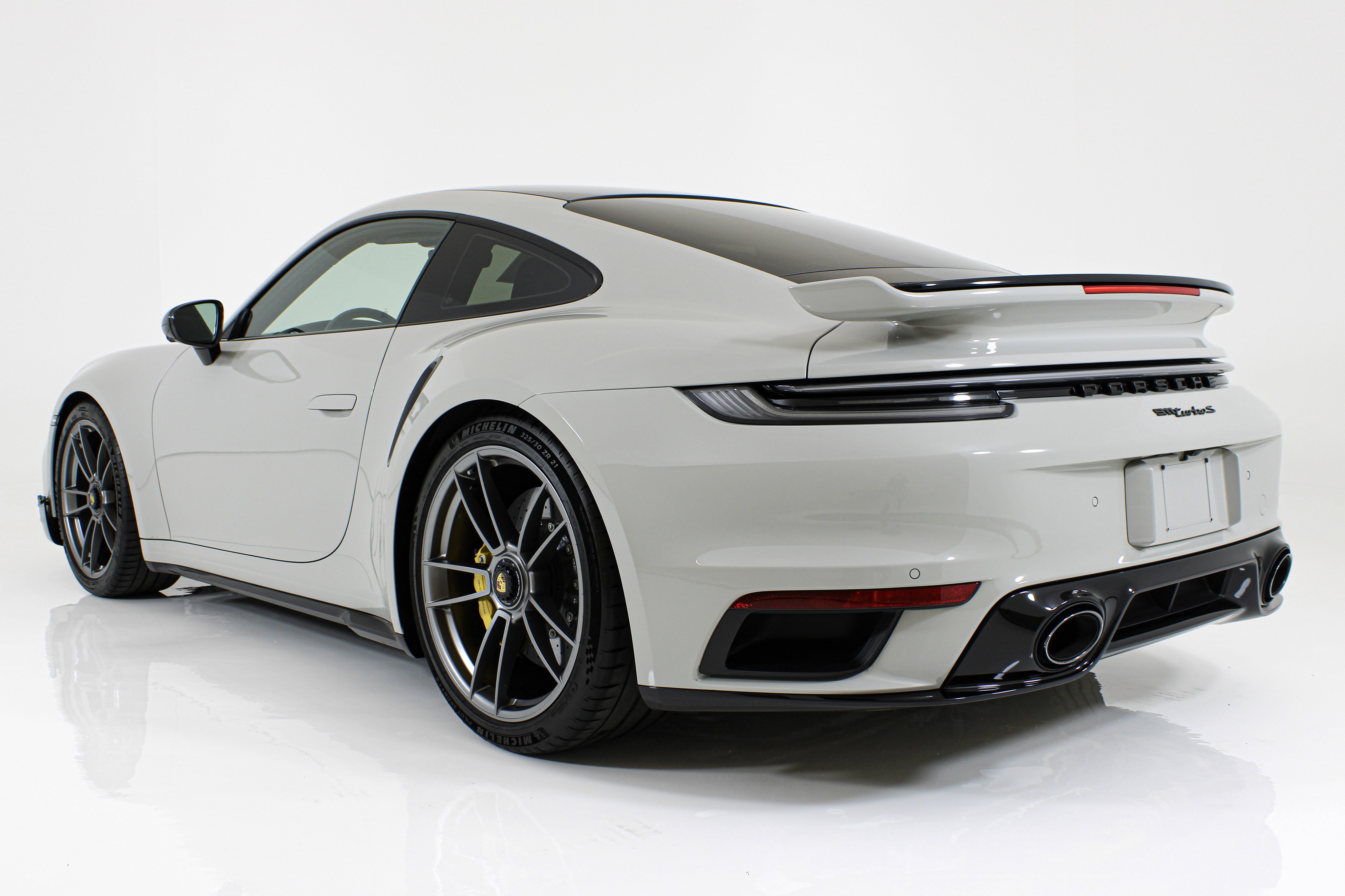 Used 2022 Chalk Porsche Turbo S Coupe image 3