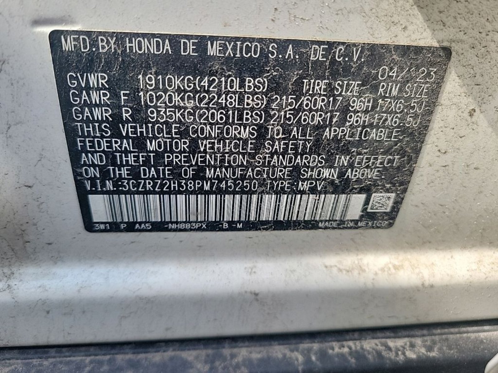 Certified Used 2023 Platinum White Pearl Honda LX image 13