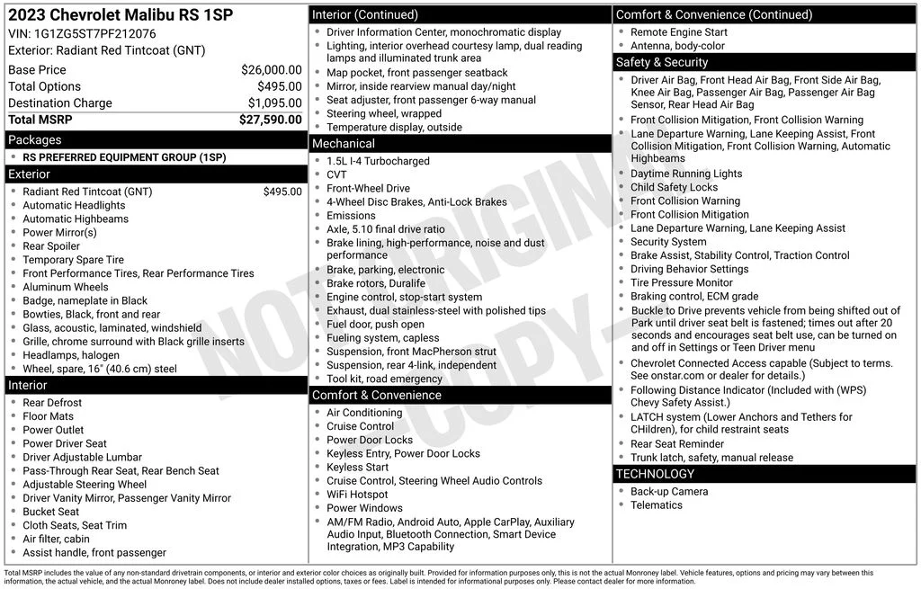 Used 2023 Red Chevrolet RS image 5