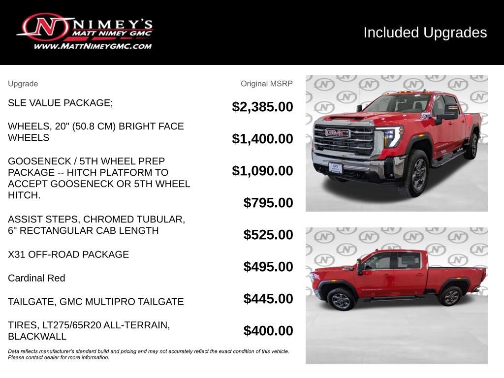 New 2026 Cardinal Red GMC SLE image 3