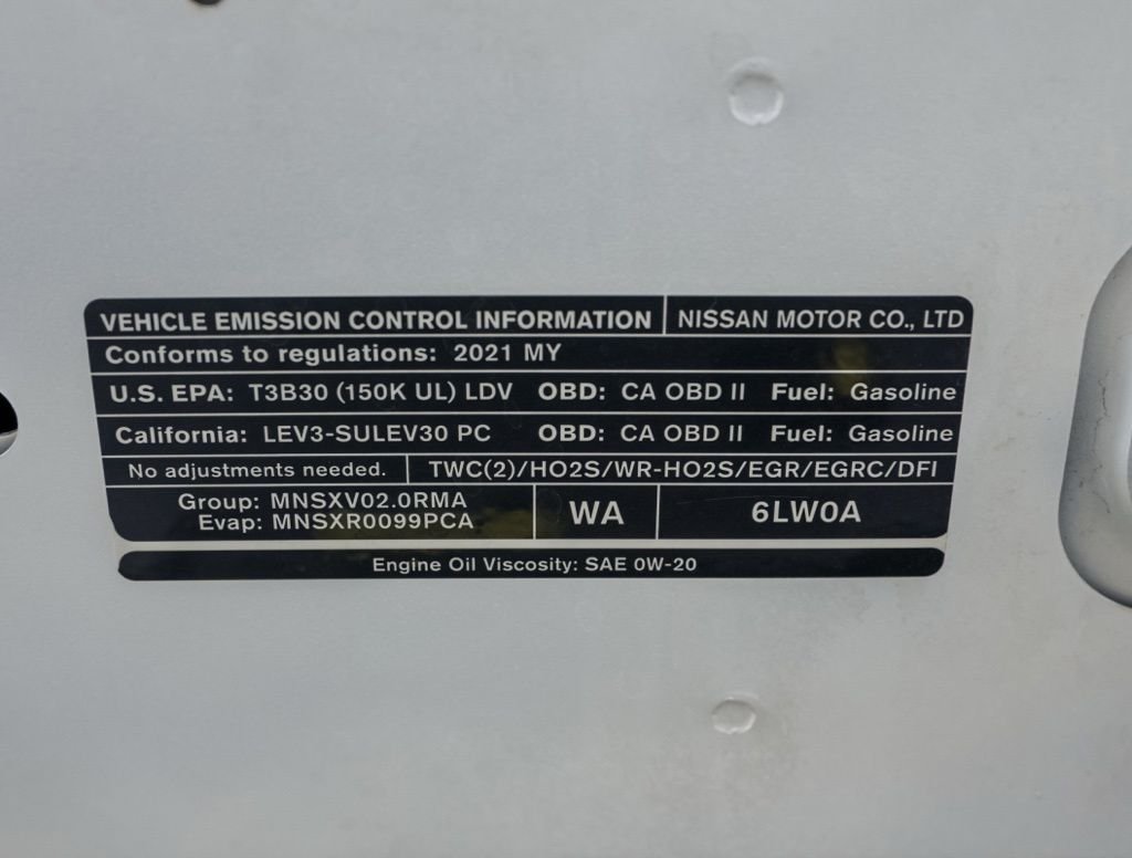Used 2021 White Nissan SV image 29