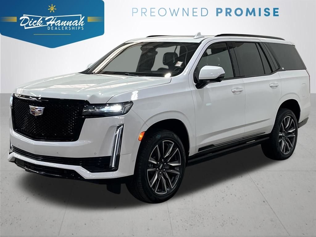 Used 2022 Crystal White Tricoat Cadillac Sport Platinum image 1