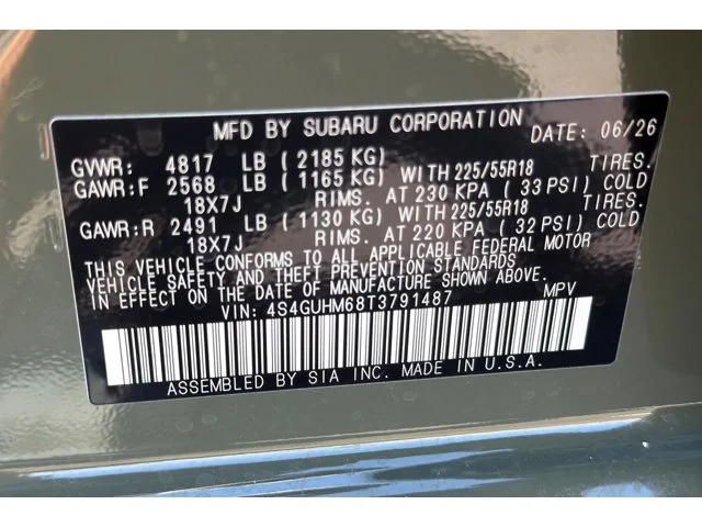 New 2026 ALPINE GREEN Subaru Limited image 54