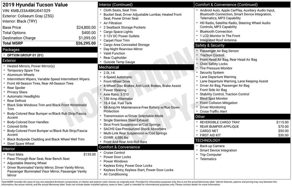Used 2019 Gray Hyundai Value image 2