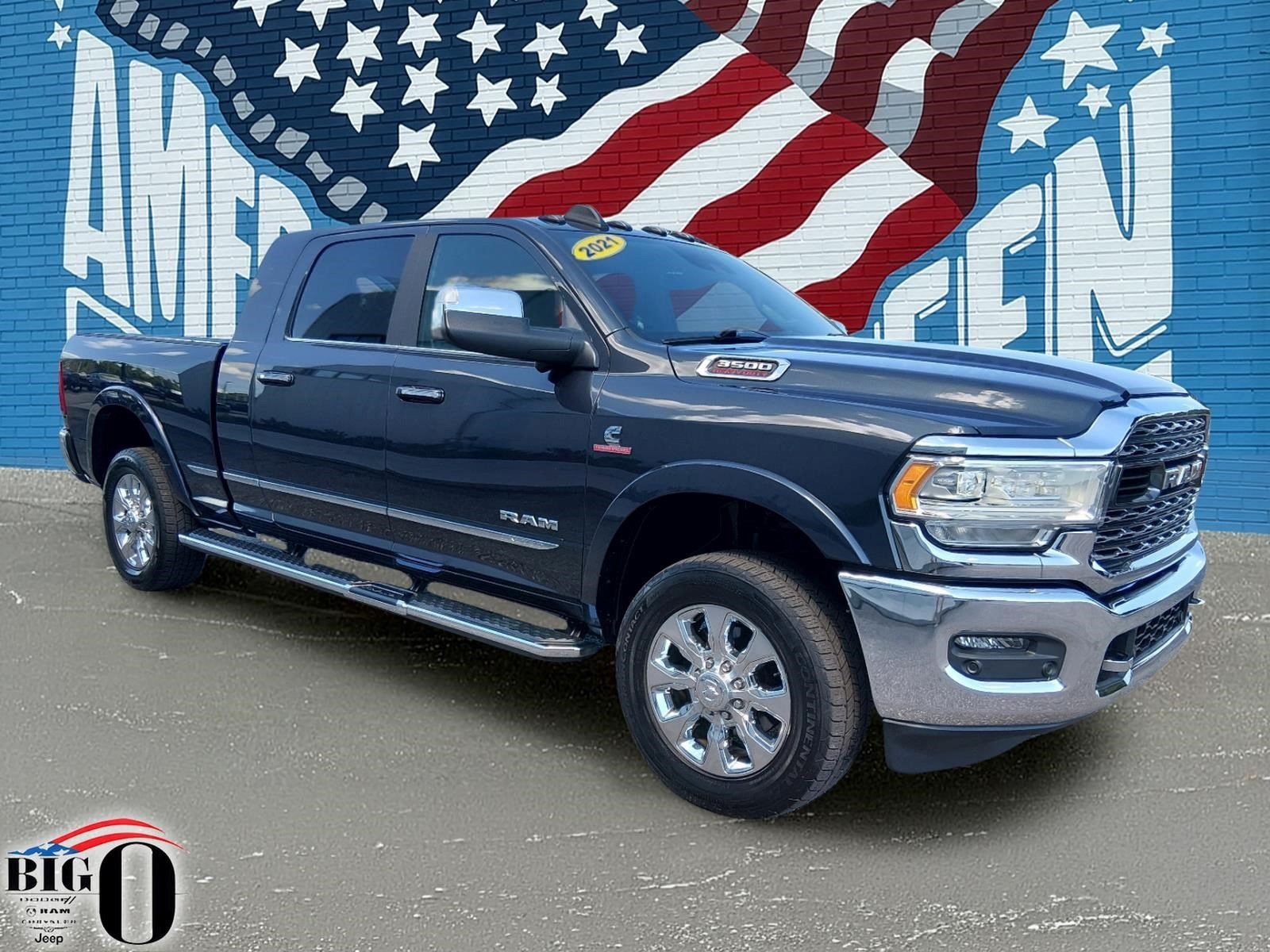 Used 2021 GRAY Ram 4x4 Limited 4dr Mega Cab 6.3 ft. SB SRW Pickup image 1