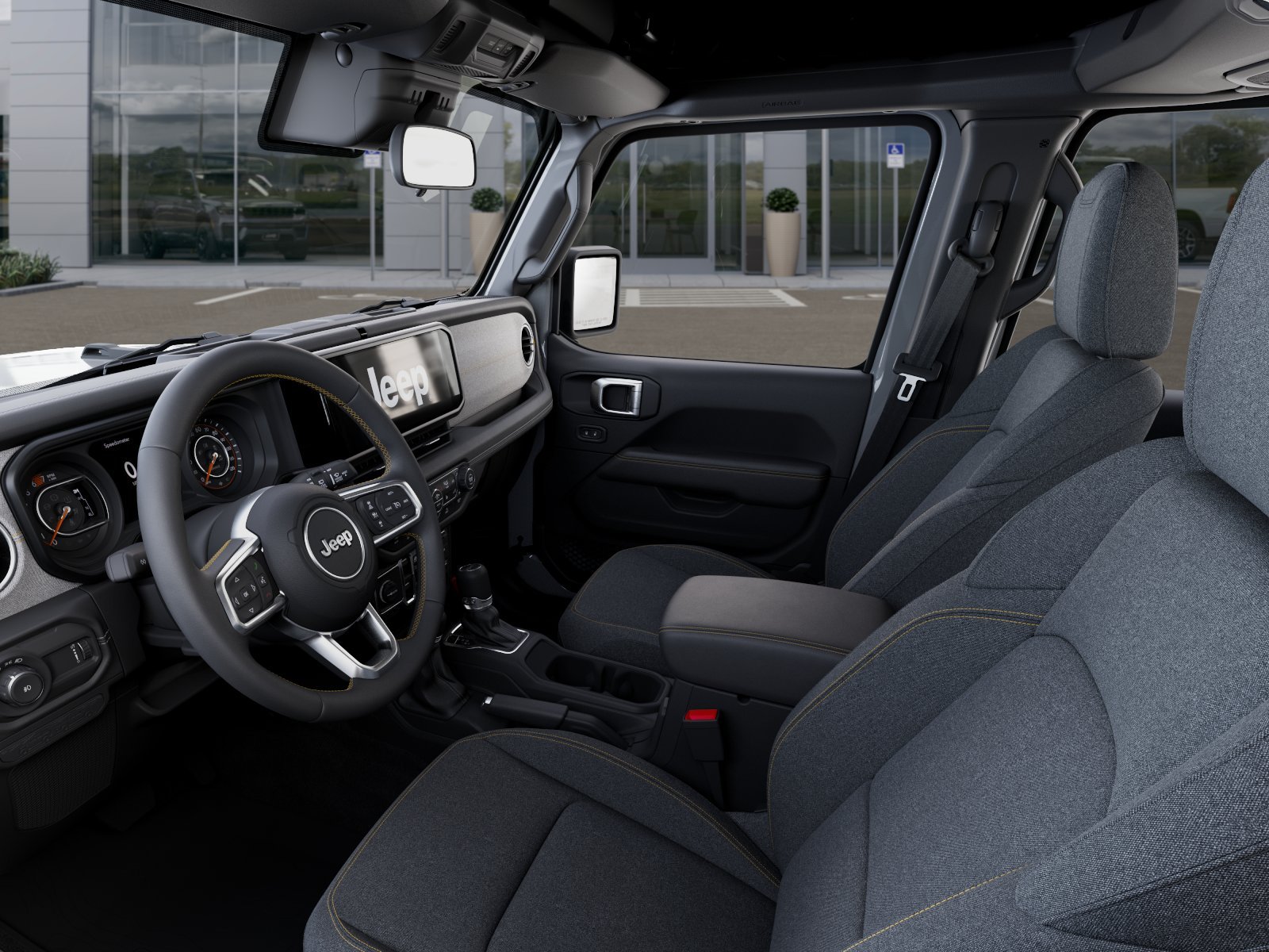 New 2025 Bright White Clear-Coat Exterior Paint Jeep Sahara image 41