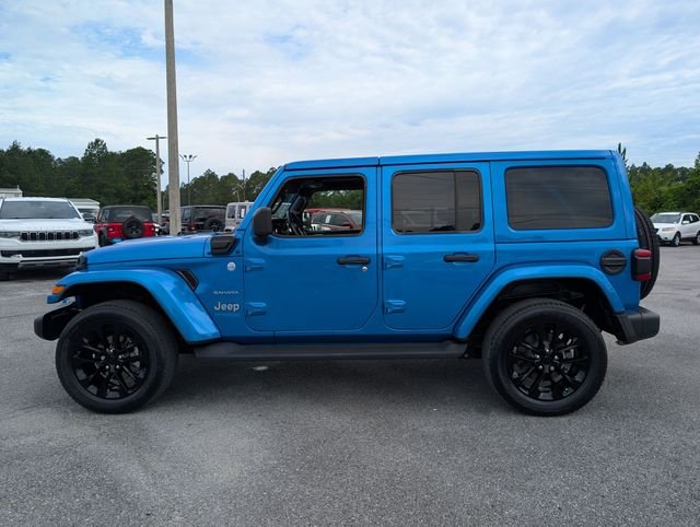 Used 2022 Blue Jeep Unlimited Sahara 4xe image 2