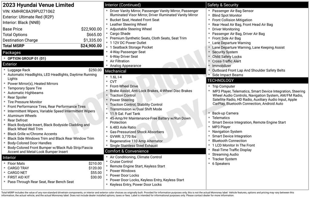 Used 2023 Red Hyundai Limited image 2