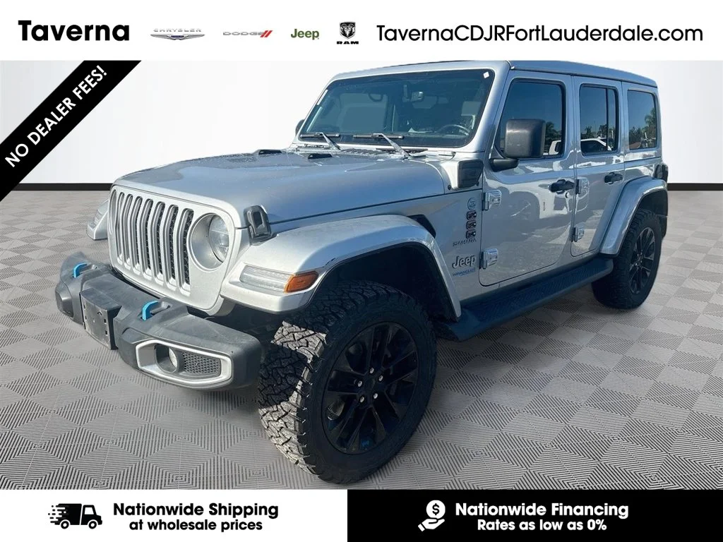 Used 2022 Silver Jeep Unlimited Sahara 4xe image 1