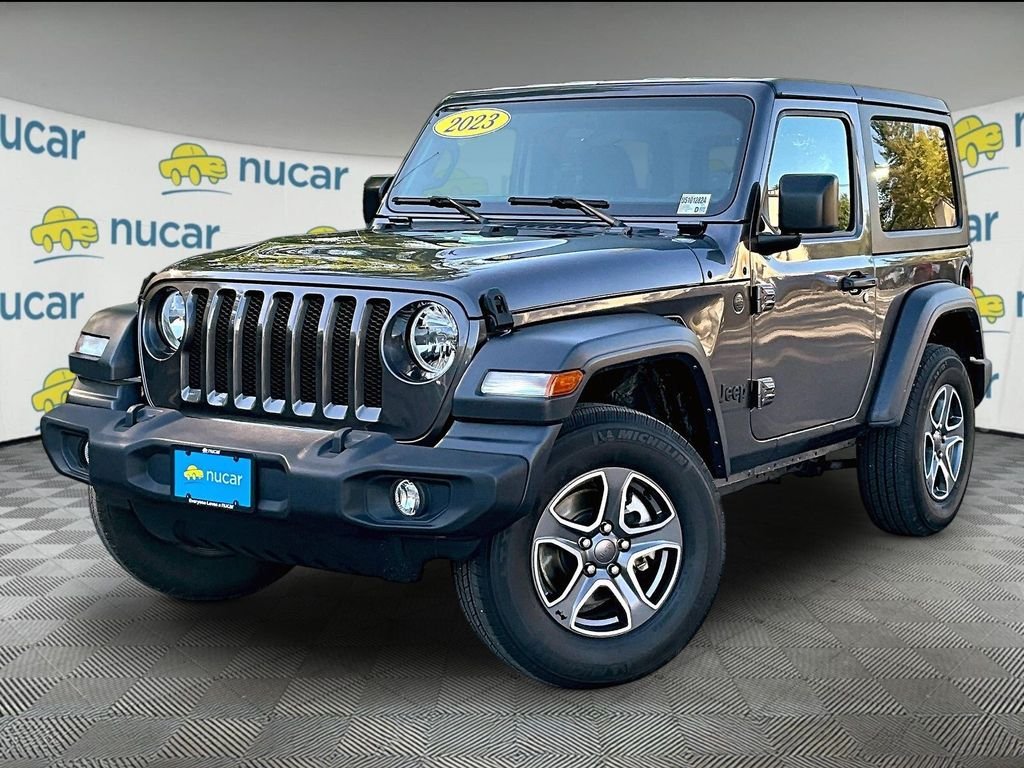 Used 2023 Granite Crystal Metallic Clearcoat Jeep Sport S image 3