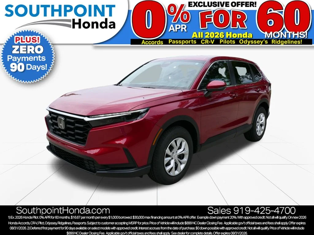 New 2026 Radiant Red Metallic Honda LX image 3