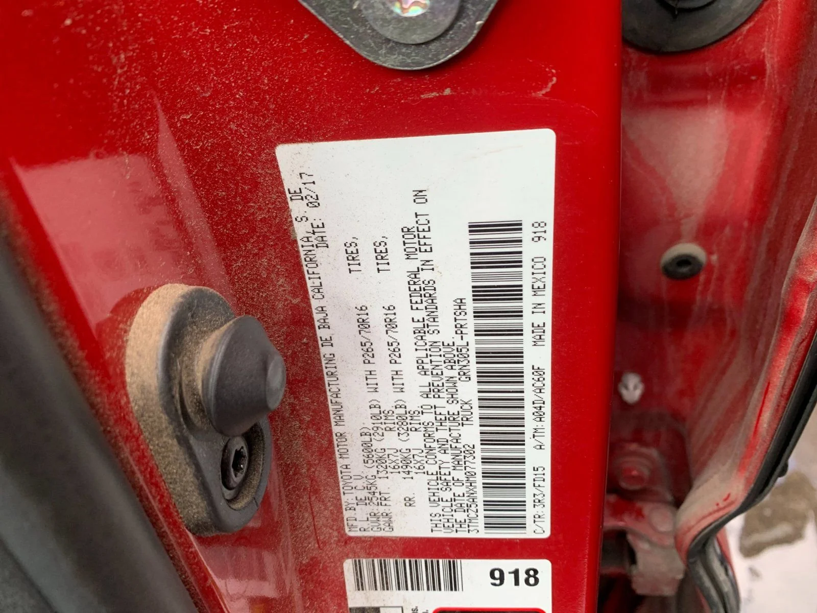 Used 2017 Barcelona Red Metallic Toyota SR5 image 12