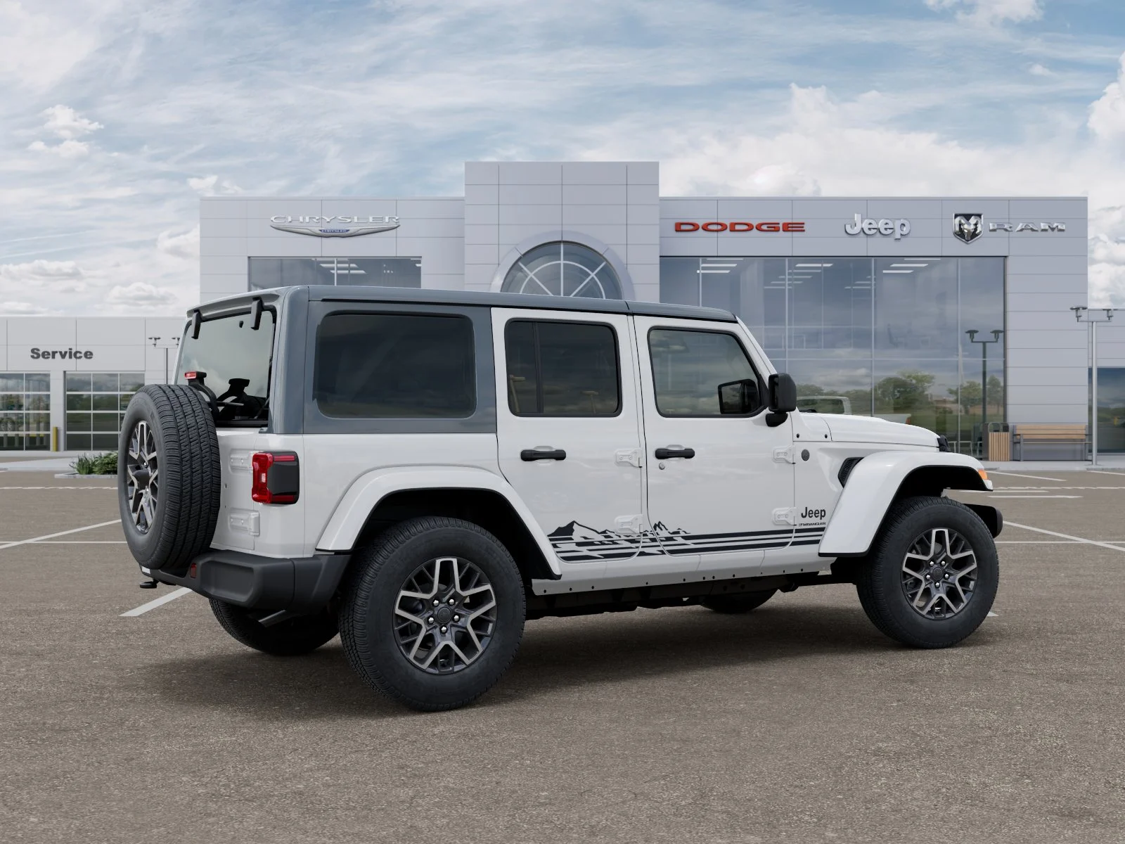 New 2026 Bright White Clear-Coat Exterior Paint Jeep Sahara image 30