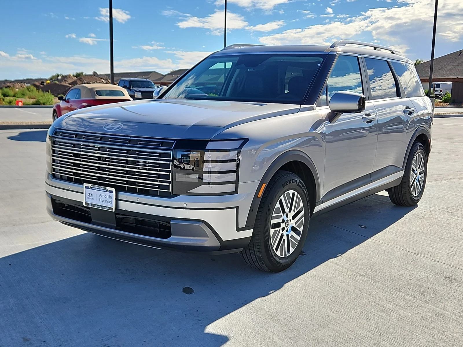 New 2027 Shimmering Silver Hyundai Blue SEL Premium 7P 4dr Front-Wheel Drive image 1