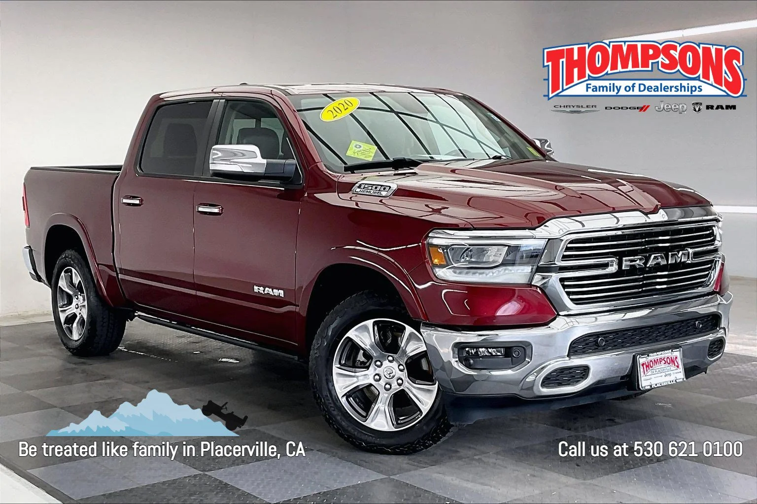 Used 2020 Delmonico Red Pearlcoat Ram Laramie image 1