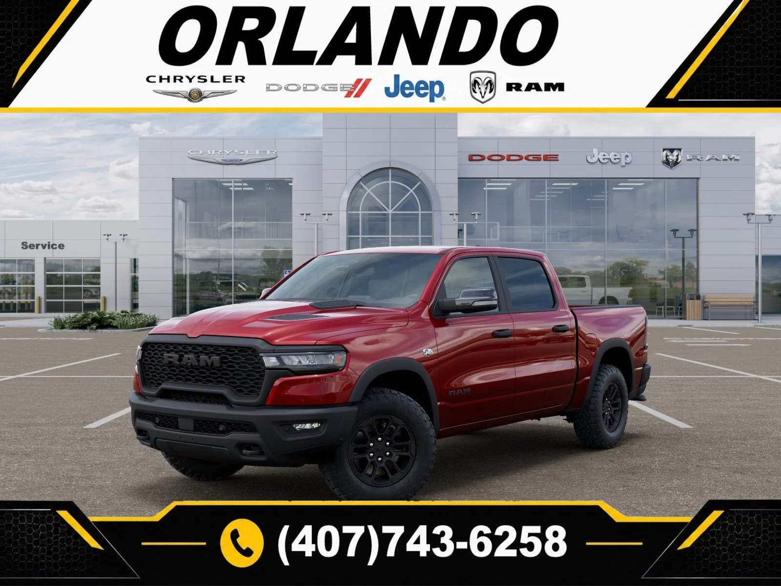 New 2027 Molten Red Pearlcoat RAM Rebel image 1