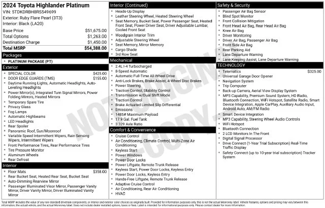 Used 2024 Red Toyota Platinum image 18