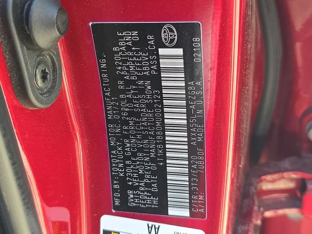 Certified Used 2021 Red Toyota XLE image 35