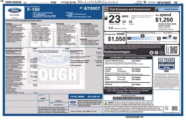 Certified Used 2022 Silver Metallic Ford Lariat image 18