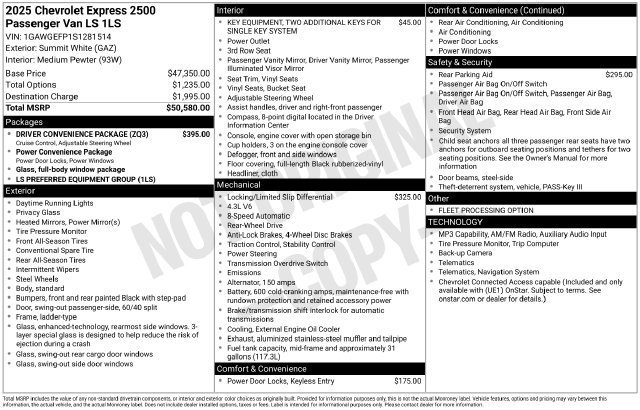 2025 Chevrolet Express Passenger LS - Photo 25