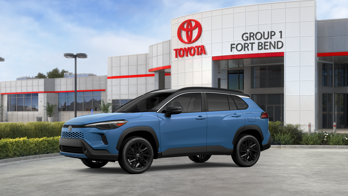 New 2026 Cavalry Blue with Jet Black roof Toyota Hybrid XSE image 2