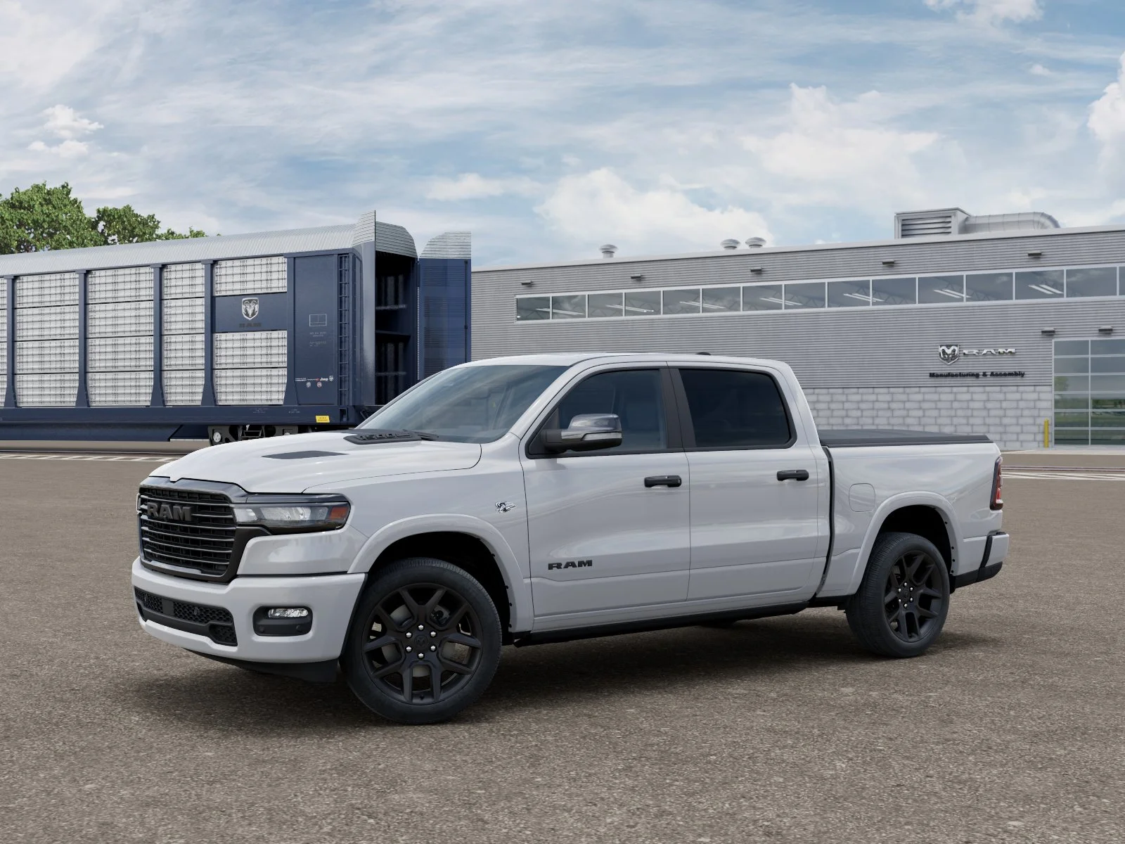 New 2026 Bright White Clear-Coat Exterior Paint RAM Laramie image 1