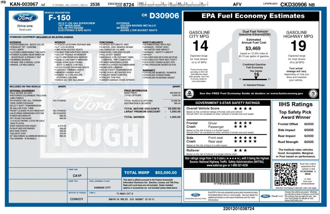 Used 2012 Golden Bronze Metallic Ford King Ranch image 11