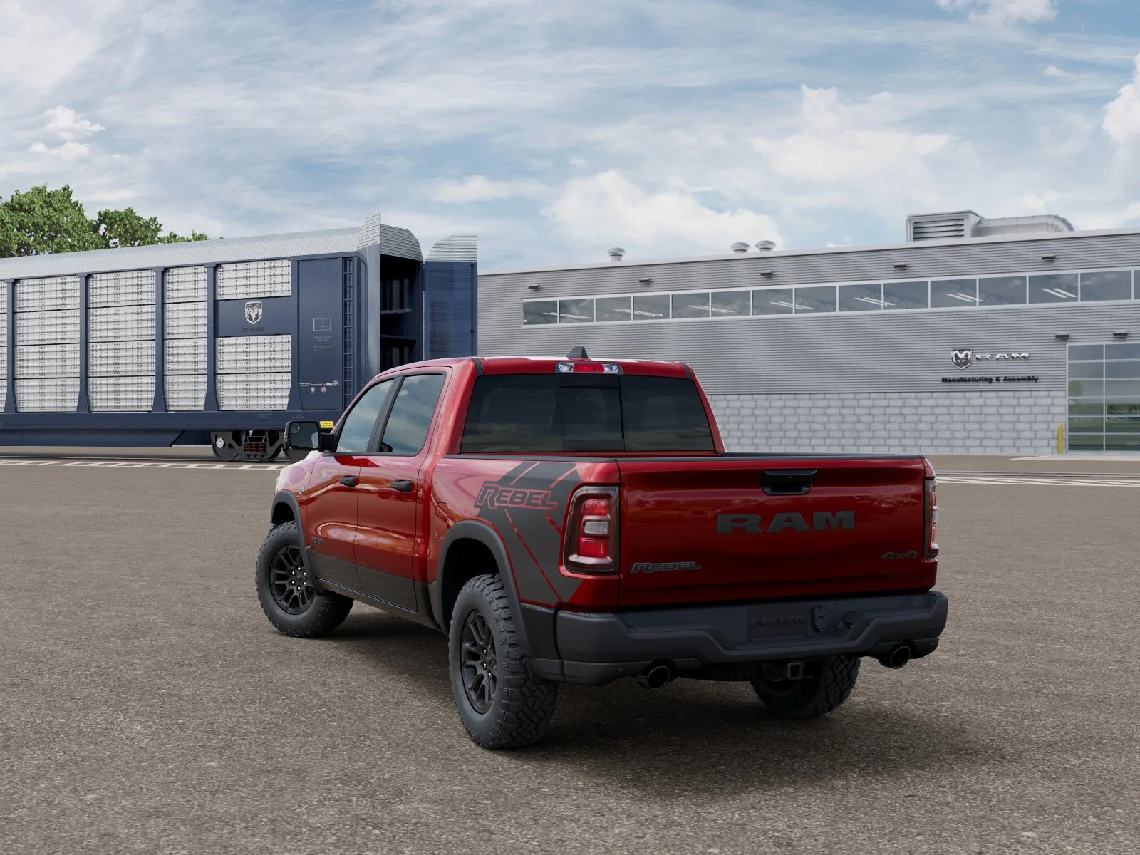 New 2026 Molten Red Pearl-Coat Exterior Paint RAM Rebel image 29