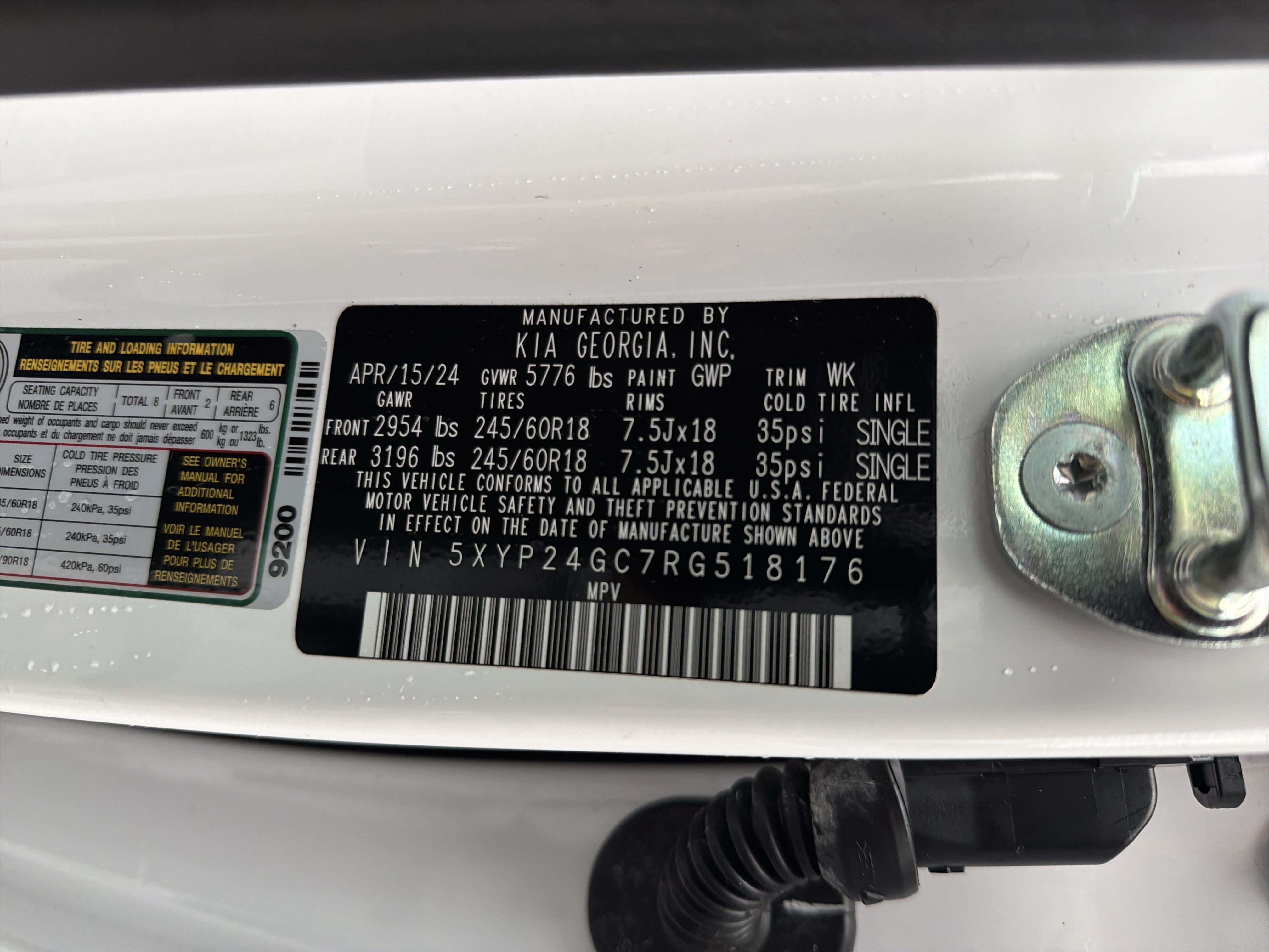 Used 2024 Glacial White Pearl Kia LX image 32
