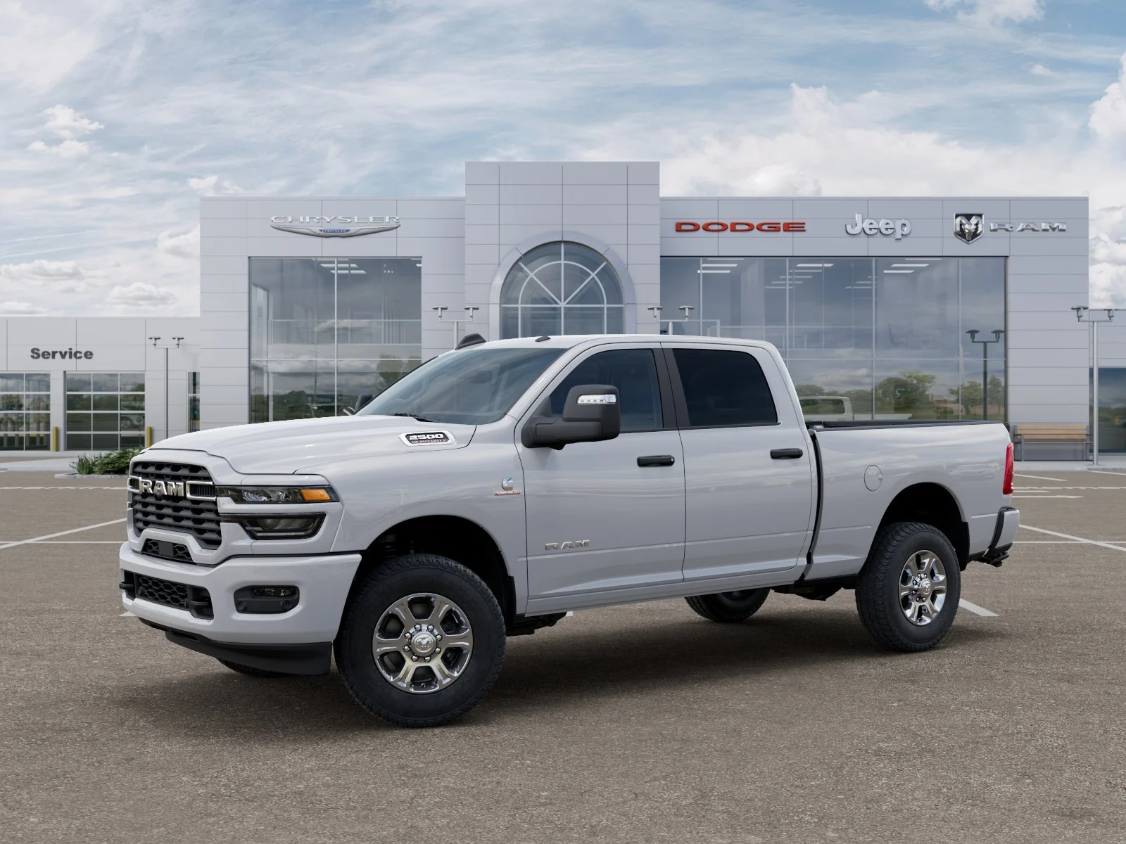 New 2025 Bright White Clearcoat RAM Big Horn image 46