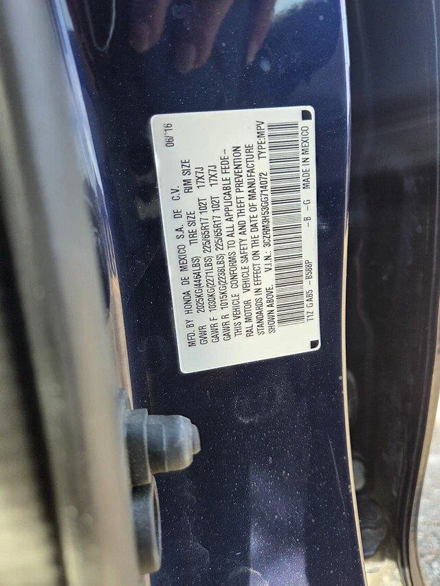Used 2016 Obsidian Blue Pearl Honda EX image 35