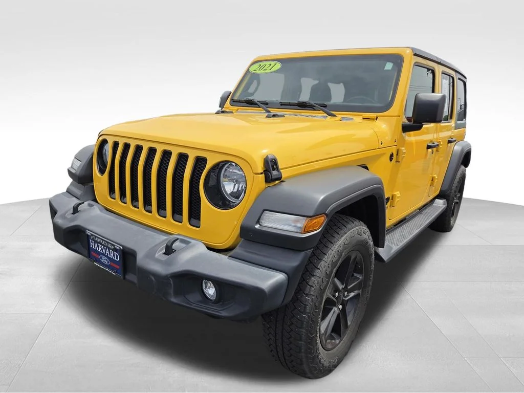 Certified Used 2021 Baja Yellow Clearcoat Jeep Unlimited Sport Altitude image 3