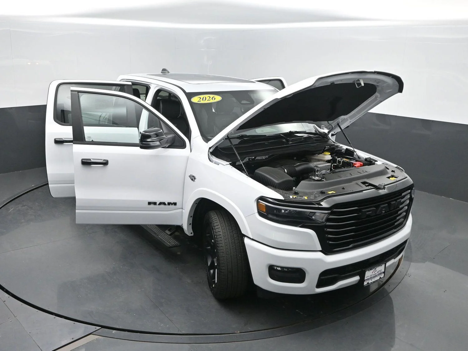 New 2026 Bright White Clear-Coat Exterior Paint RAM Laramie image 50
