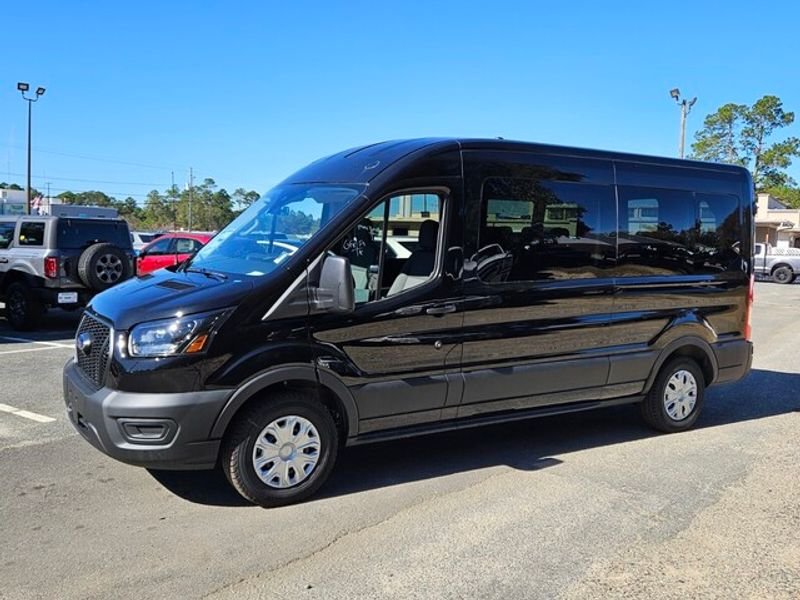 New 2025 Agate Black Metallic Ford Passenger Van XL image 2